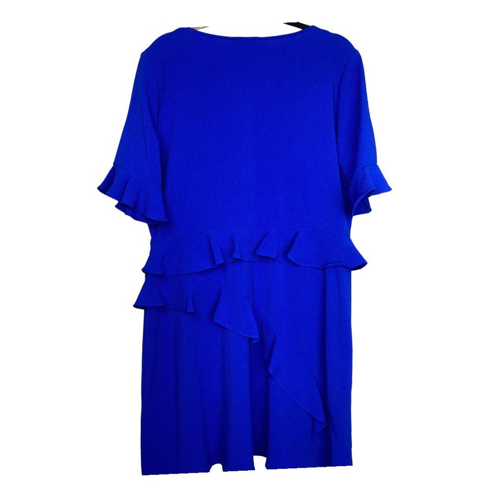 Laundry by Shelli Seagal Electric Blue short sleeve ruffle tiered dress Size 16 - Picture 4 of 7